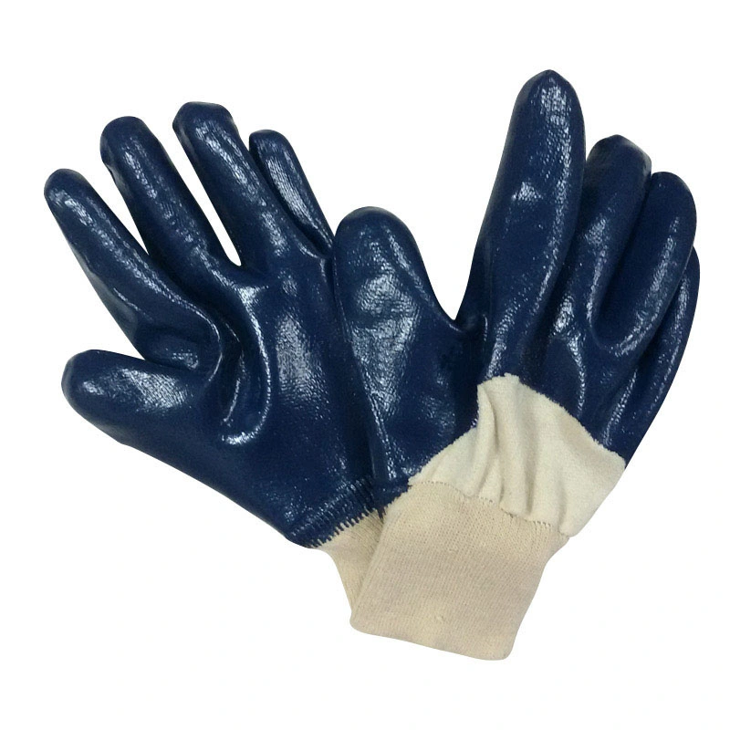 Blue Nitrile Fully Dipped Gloves Work Glove China