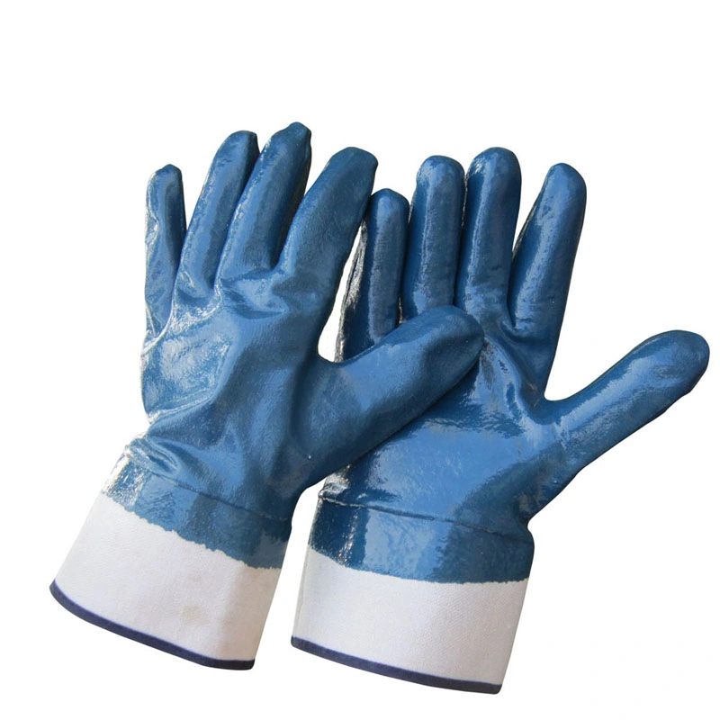 Blue Nitrile Fully Dipped Gloves Work Glove China