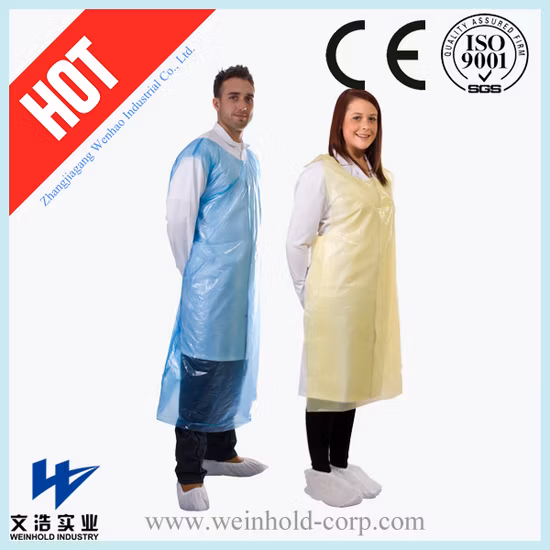 Grembiule monouso in plastica PE CPE LDPE HDPE per uso medico e domestico
