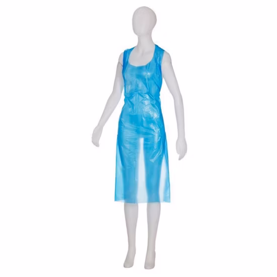 Grembiule in PE con copertura per indumenti in plastica usa e getta
