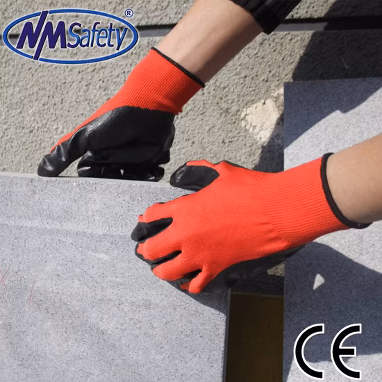 Guanto da giardinaggio da donna in Nitirle rivestito con fodera in poliestere rosa Nmsafety