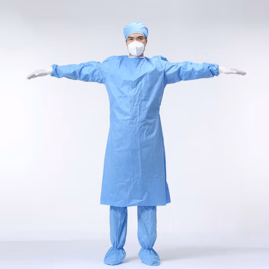 Camici chirurgici SMS sterili impermeabili chirurgici medici rinforzati